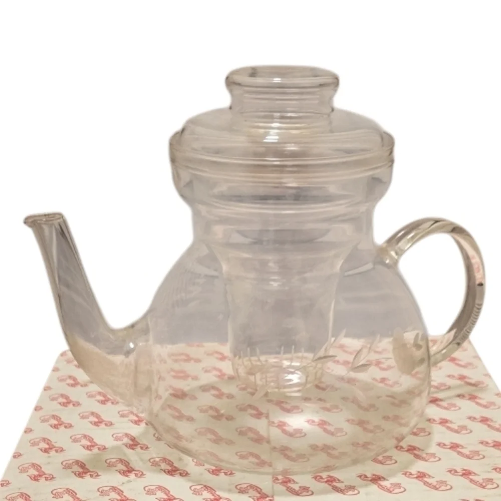 Vintage Princess House Heritage Glass  Teapot With Infuser